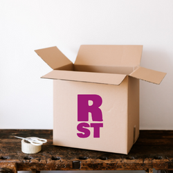 a box with rosella street logo
